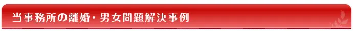 名古屋総合法律事務所の離婚・男女問題解決事例