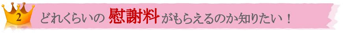 No.２ どのくらいの慰謝料がもらえるのか知りたい